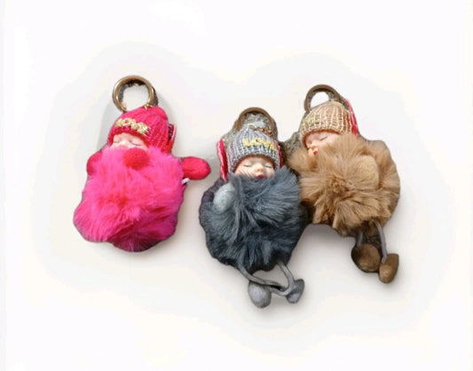 Lot 3 Porte Clés Bébé fourrure #0124#