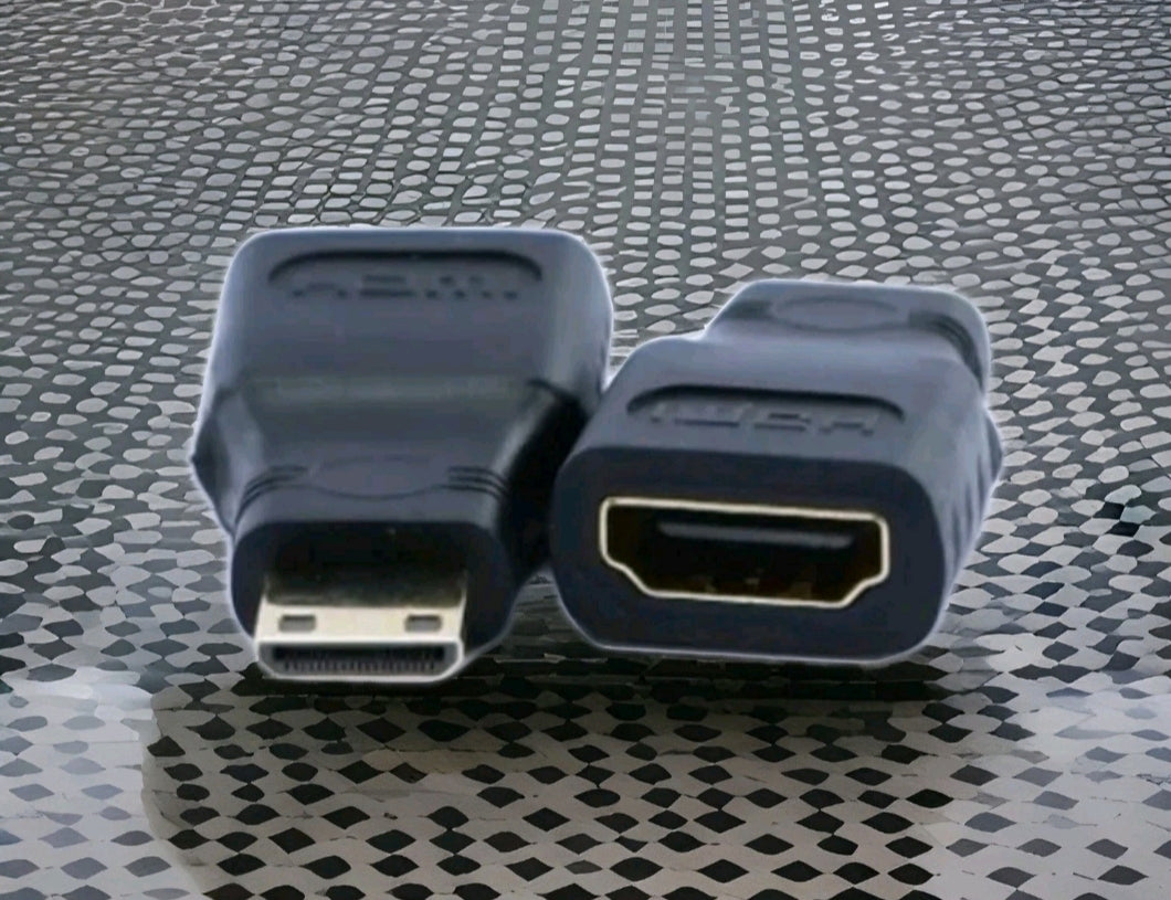 Adaptateur Convertisseur Mini HDMI vers , HDTV, 4K ,M vers F Plaqué Or #0163#