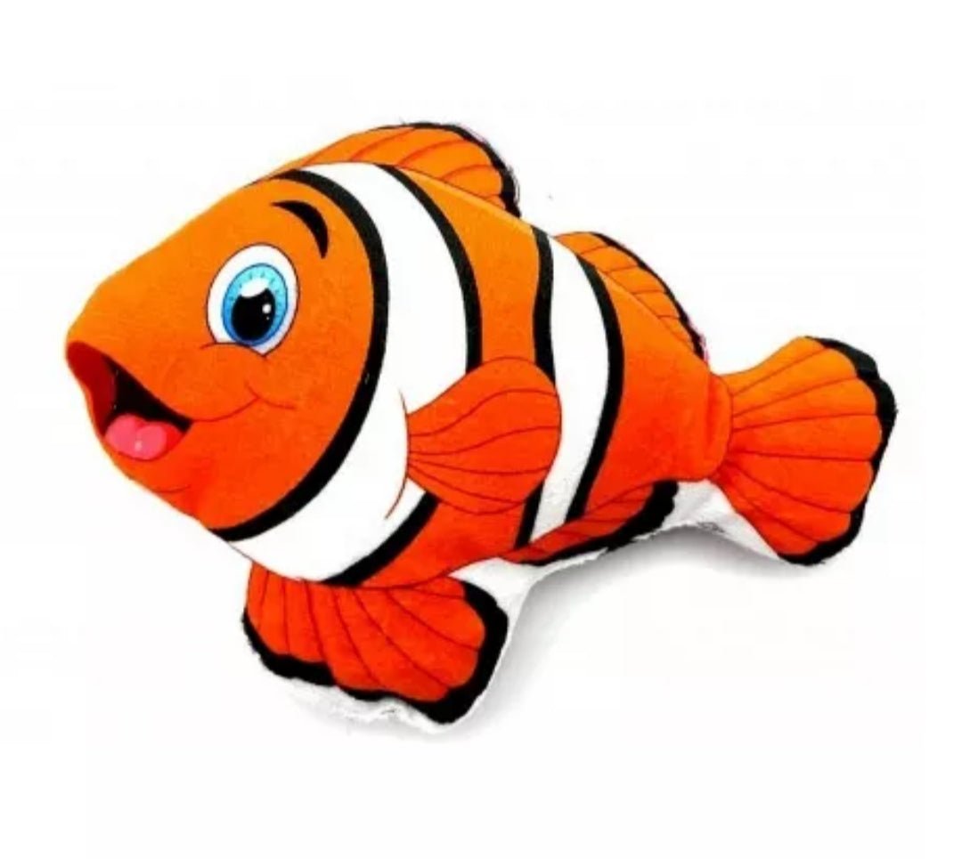 Peluche Poisson Clown orange fluo mer  sauvages #0209#10