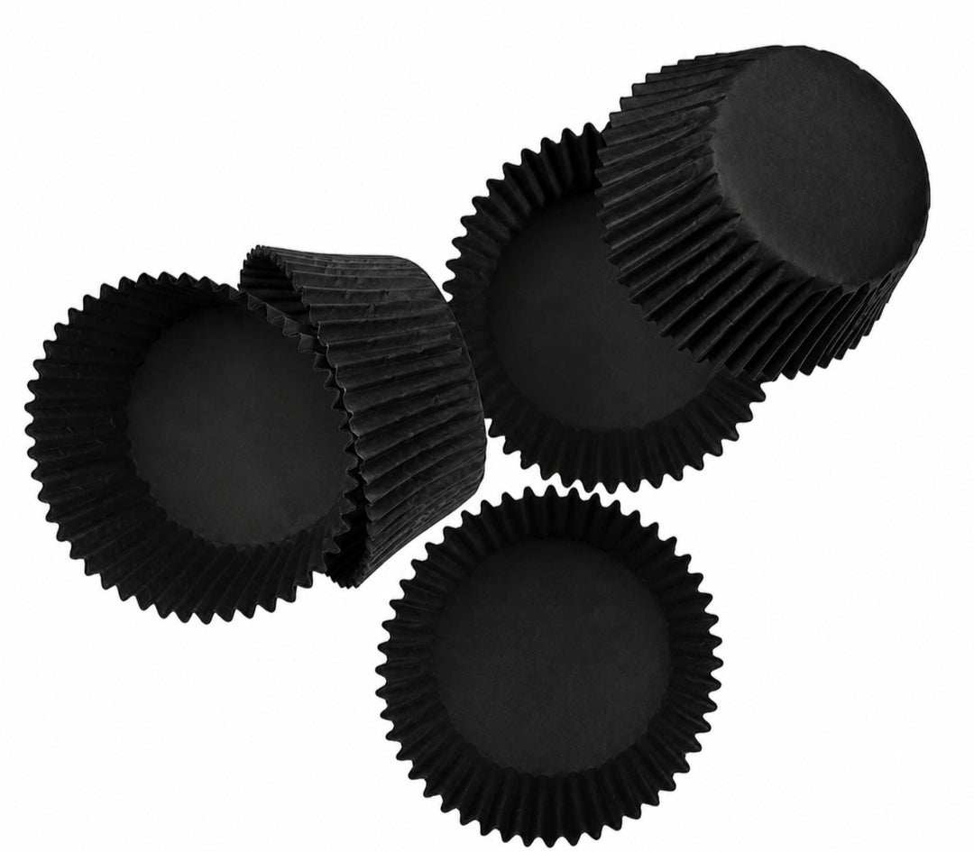 Caissettes à Cupcakes en Papier Noir – Élégance  pour Toutes vos Pâtisseries