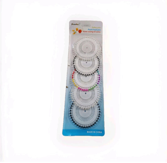 Lots épingles tête rondes en couleur   hijab épingle à coudre faux perle #0089#