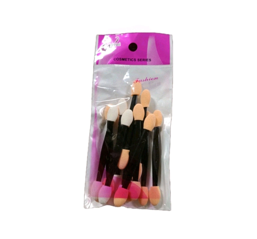 Lot applicateurs de fard à paupières jetables en mousse avec embout éponge ovale double face #0210#10