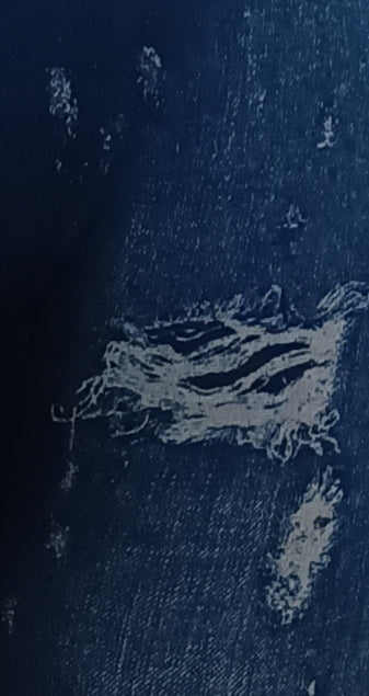 legging femme bleu effet jean délavé imprimé #0198#